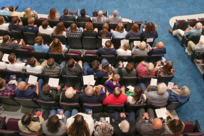 Birdseye view of chapel from the balcony