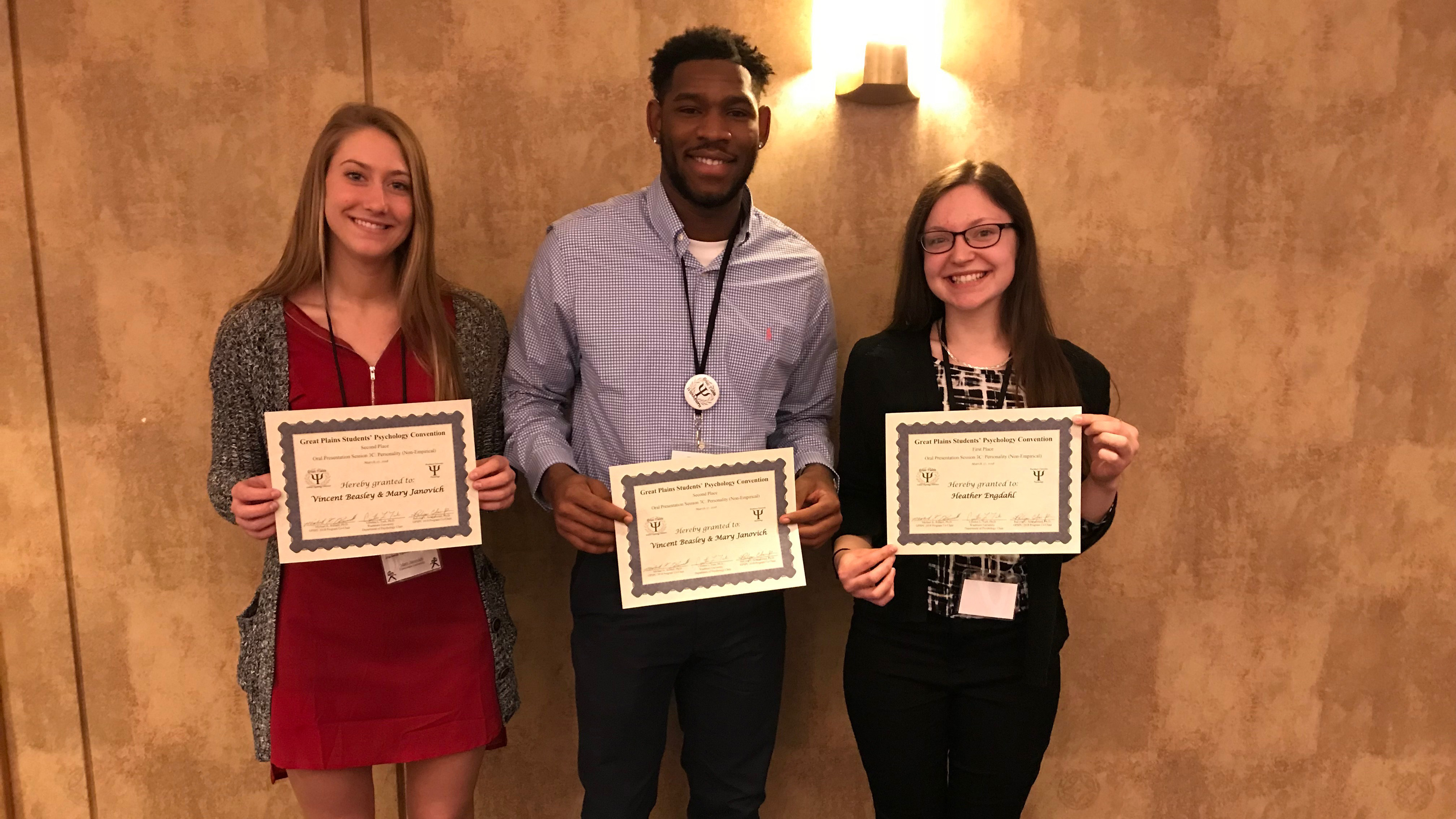 Concordia Psychology students win awards at regional conference