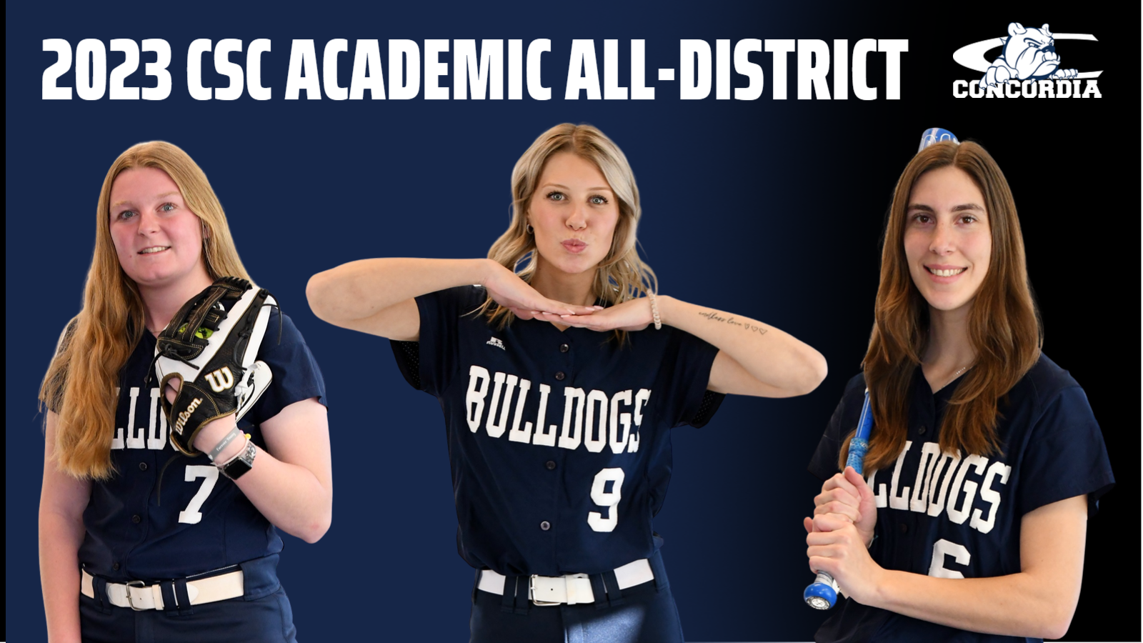 Three Bulldogs represent softball program with Academic AllDistrict