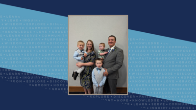 Zachary and his wife Clarissa ('15)  and their three sons: Calvin, Elliot, and Nile.